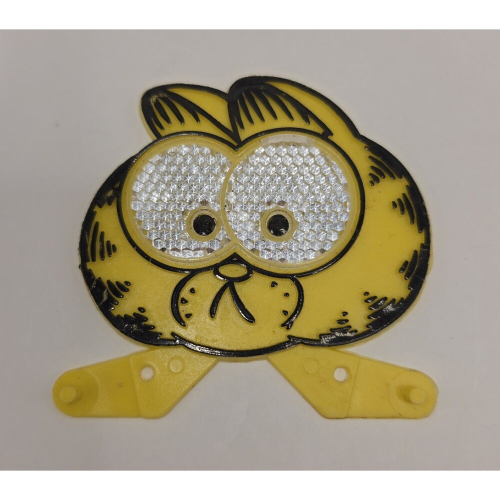 VTG 1978 Kellogg's Garfield Yellow Bike Spoke Reflector Cereal Premium